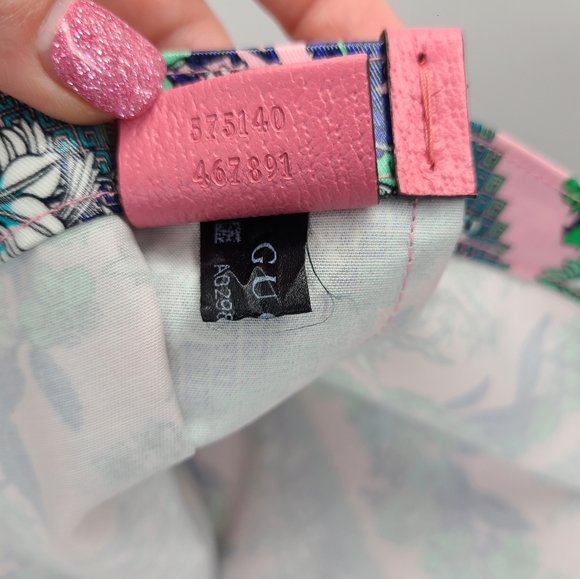 Gucci Montecarlo Pink Floral Shopper Tote Printed Coated Cotton - Picture 6 of 11